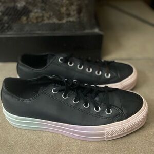 CONVERSE CHUCK TAYLOR ALL STAR LIFT RAINBOW MIDSOLE Leather 566157C size 9 worn1